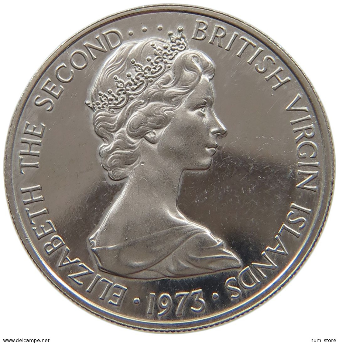 BRITISH VIRGIN ISLANDS 10 CENTS 1973 Elizabeth II. (1952-2022) #a043 0383 - British Virgin Islands