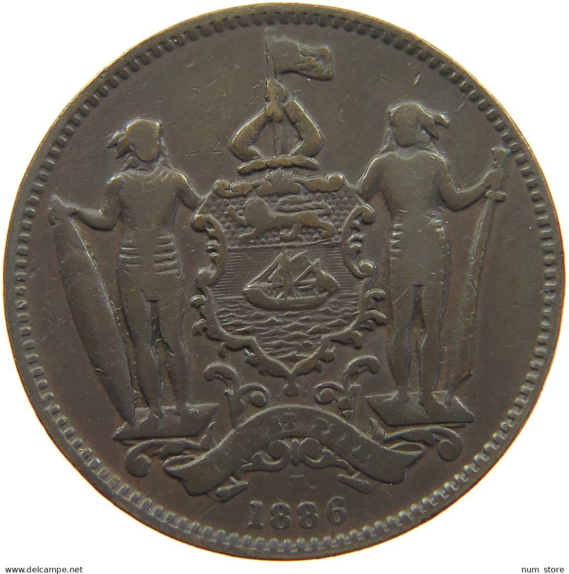 BRITISH NORTH BORNEO CENT 1886  #c021 0557 - Colonies