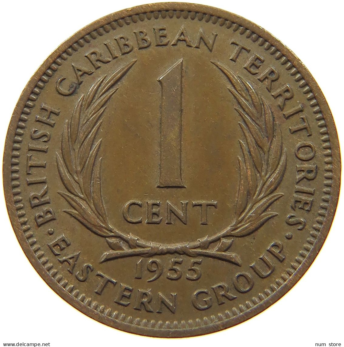 BRITISH CARIBBEAN TERRITORIES CENT 1955 Elizabeth II. (1952-2022) #a010 0475 - Caribe Británica (Territorios Del)