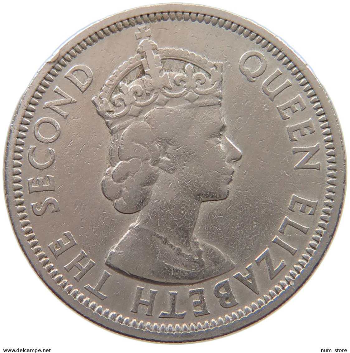 BRITISH CARIBBEAN TERRITORIES 50 CENTS 1955 Elizabeth II. (1952-2022) #a060 0607 - Territoires Britanniques Des Caraïbes
