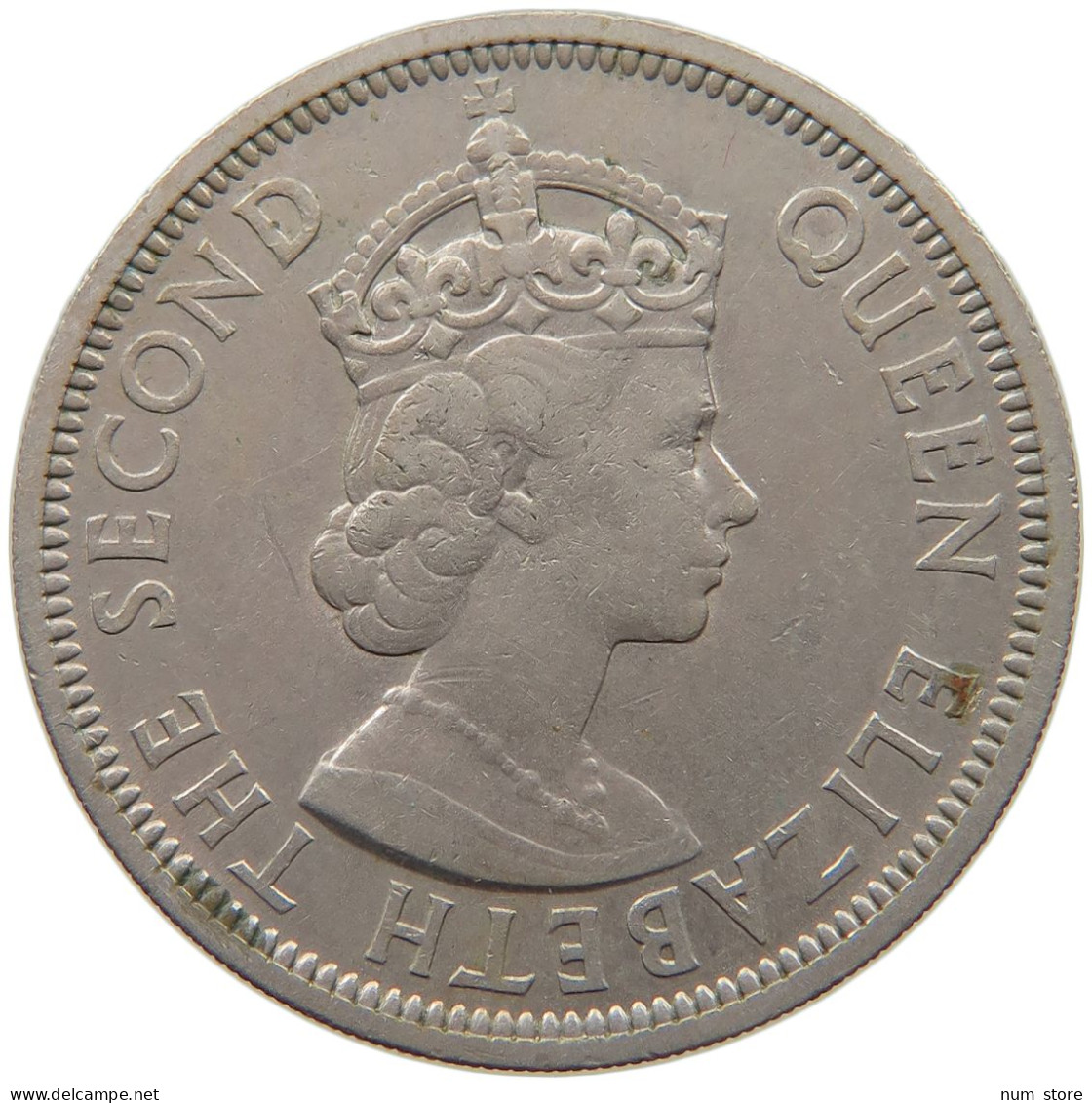 BRITISH CARIBBEAN TERRITORIES 50 CENTS 1955 Elizabeth II. (1952-2022) #c011 0033 - Caribe Británica (Territorios Del)