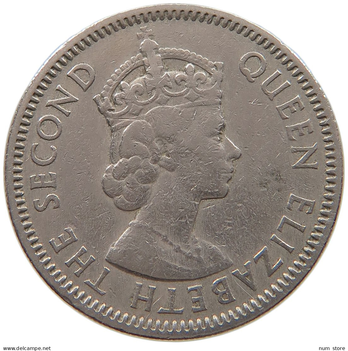 BRITISH CARIBBEAN TERRITORIES 25 CENTS 1955 Elizabeth II. (1952-2022) #a050 0059 - Caribe Británica (Territorios Del)