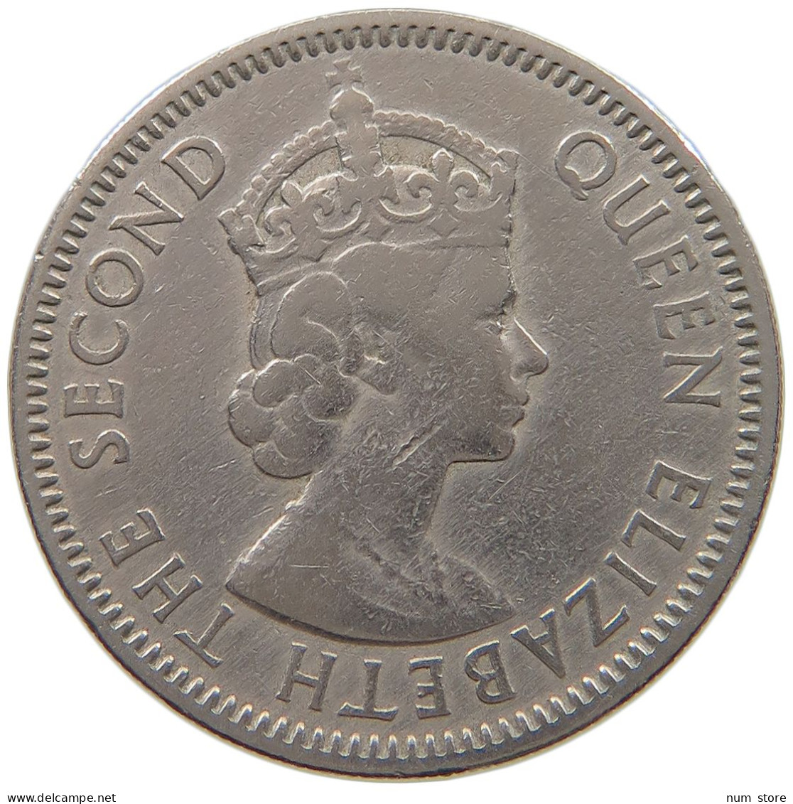 BRITISH CARIBBEAN TERRITORIES 25 CENTS 1955 Elizabeth II. (1952-2022) #a080 0067 - Caraibi Britannici (Territori)