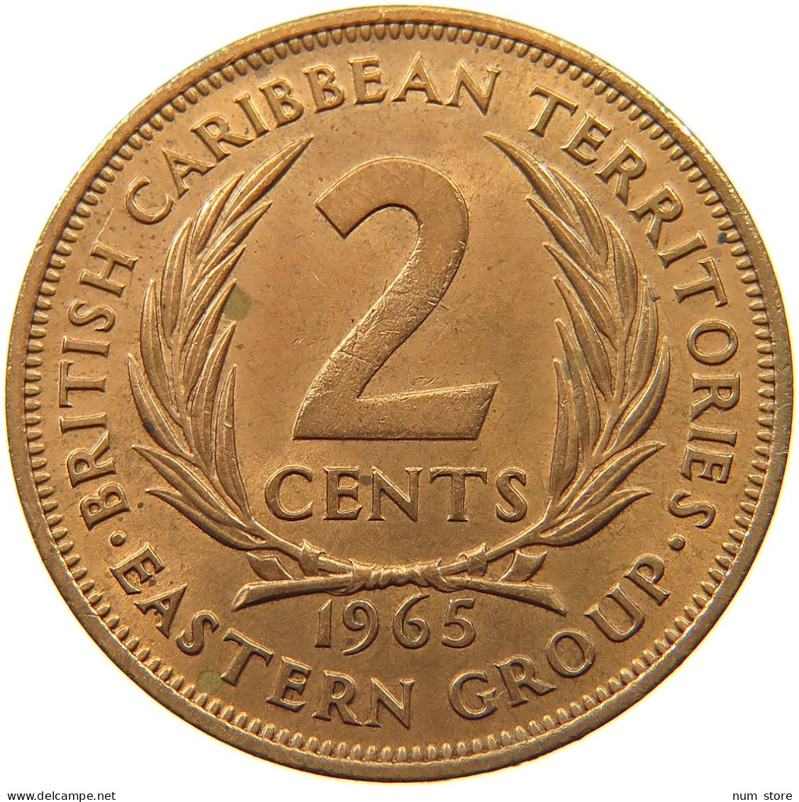 BRITISH CARIBBEAN TERRITORIES 2 CENTS 1965 Elizabeth II. (1952-2022) #s036 0089 - Territoires Britanniques Des Caraïbes