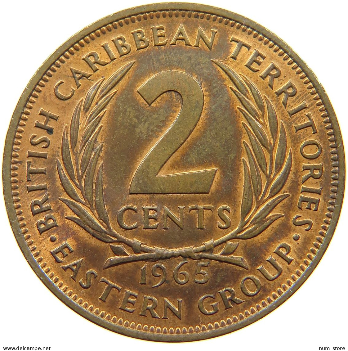 BRITISH CARIBBEAN TERRITORIES 2 CENTS 1965  #a092 0563 - Territoires Britanniques Des Caraïbes