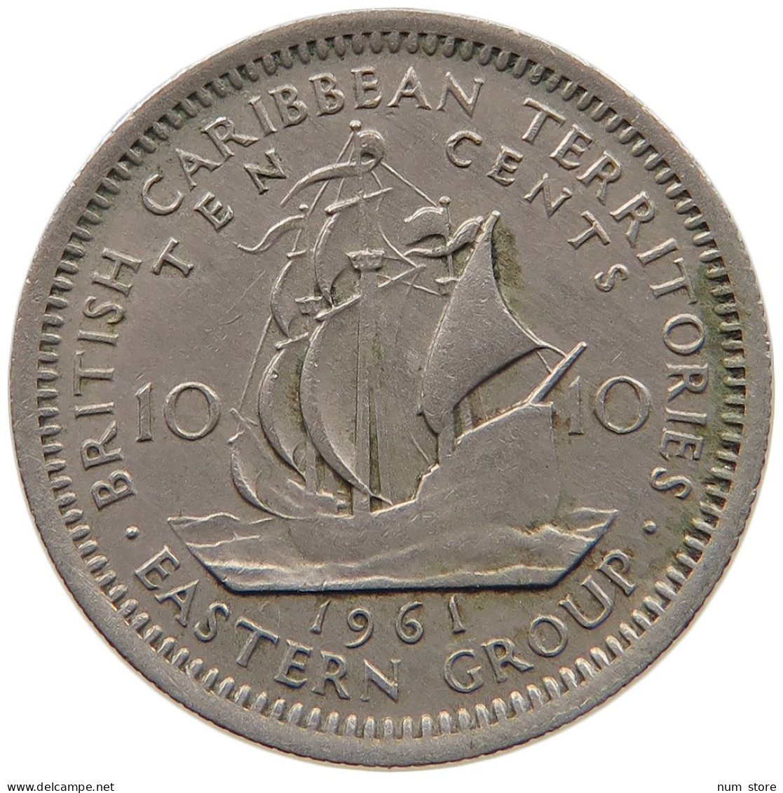 BRITISH CARIBBEAN TERRITORIES 10 CENTS 1961 Elizabeth II. (1952-2022) #c011 0125 - Britse-karibisher Territorien