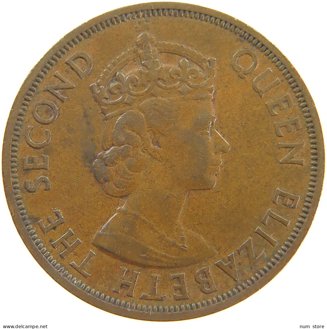 BRITISH CARIBBEAN TERRITORIES 2 CENTS 1955 Elizabeth II. (1952-2022) #a041 0131 - Caraibi Britannici (Territori)