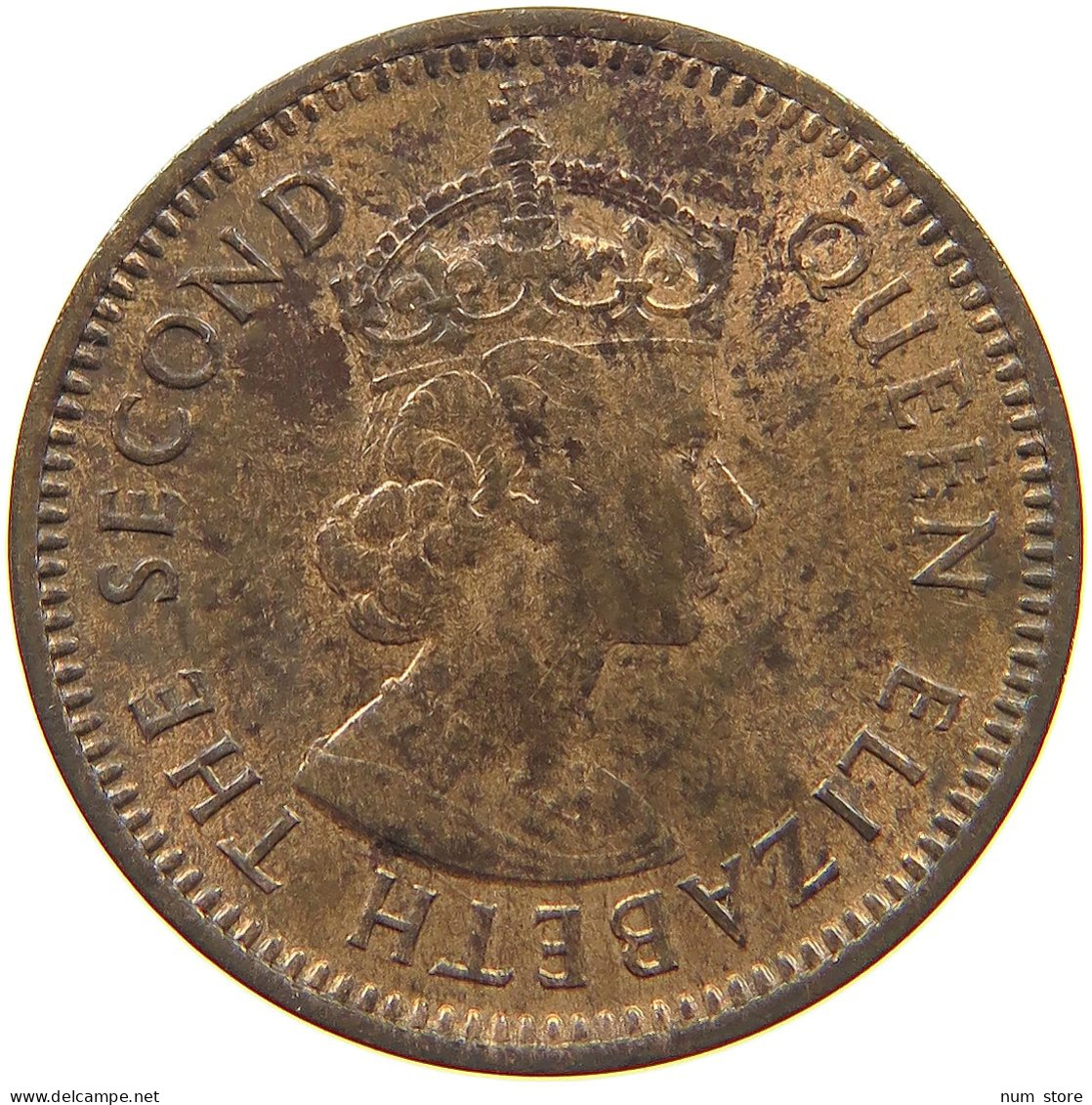 BRITISH CARIBBEAN TERRITORIES 1/2 CENT 1955 Elizabeth II. (1952-2022) #a051 0123 - British Caribbean Territories