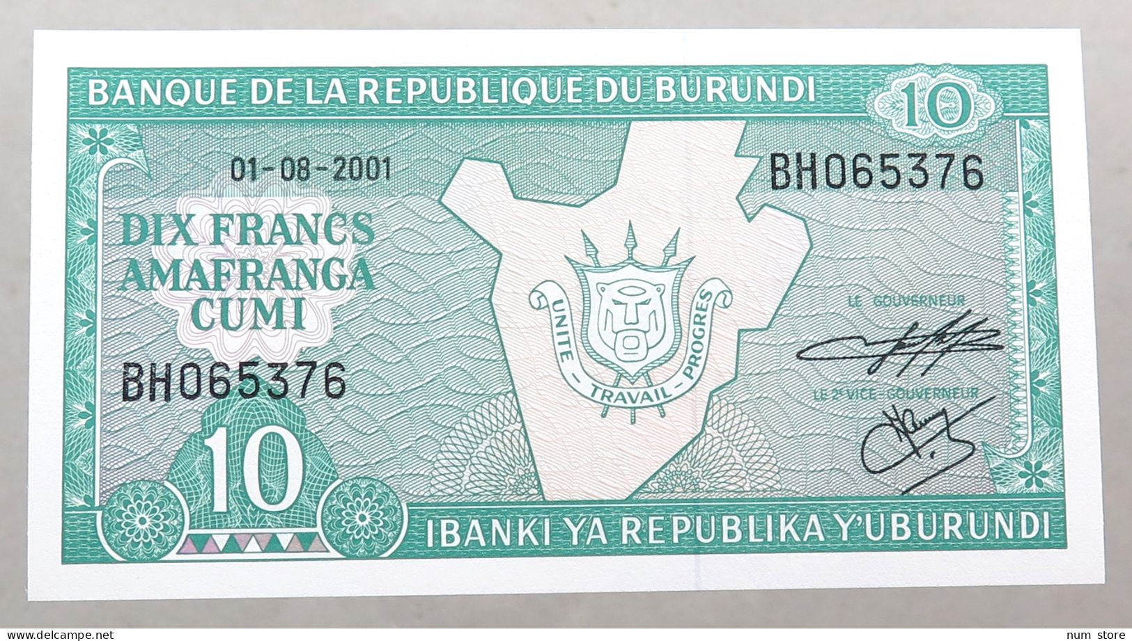 BURUNDI 10 FRANCS   #alb051 1505 - Burundi