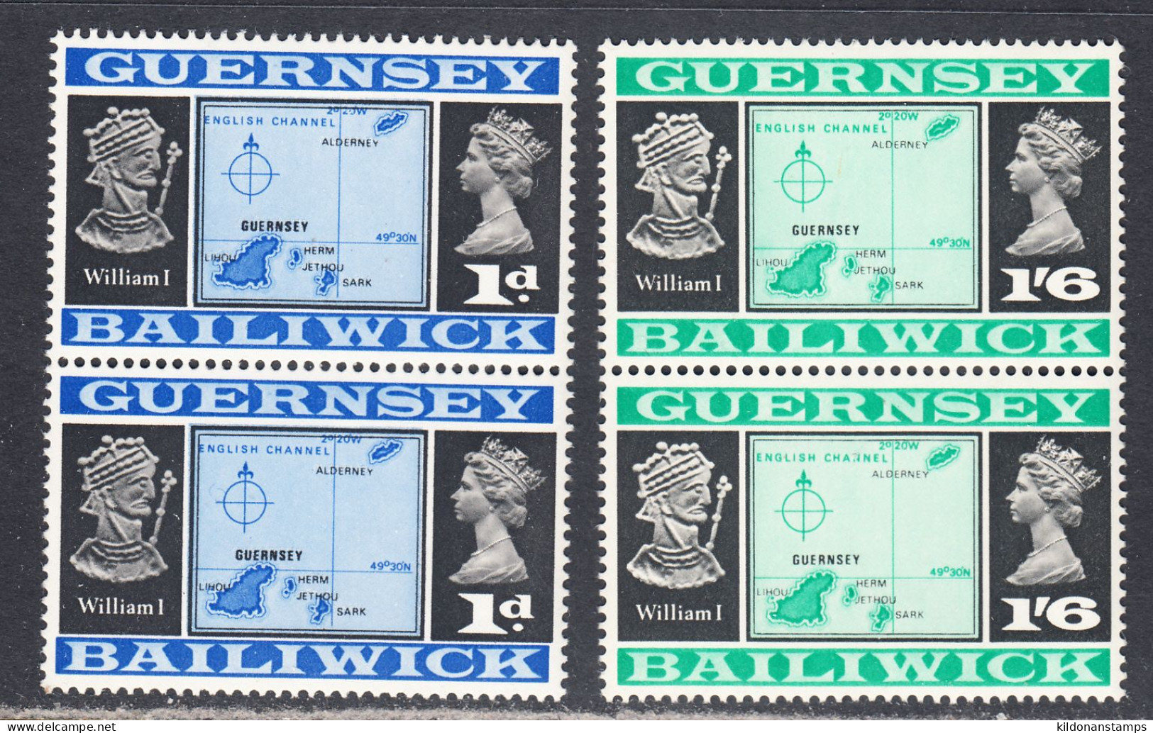 Guernsey 1969-70 Mint No Hinge, Pairs, Sc# 28-29, SG - Guernsey