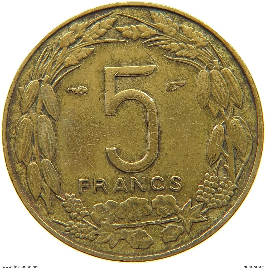 CAMEROON 5 FRANCS 1958  #a021 0205 - Cameroon