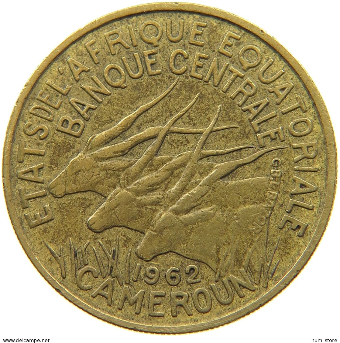 CAMEROON 25 FRANCS 1962  #a047 0091 - Camerun