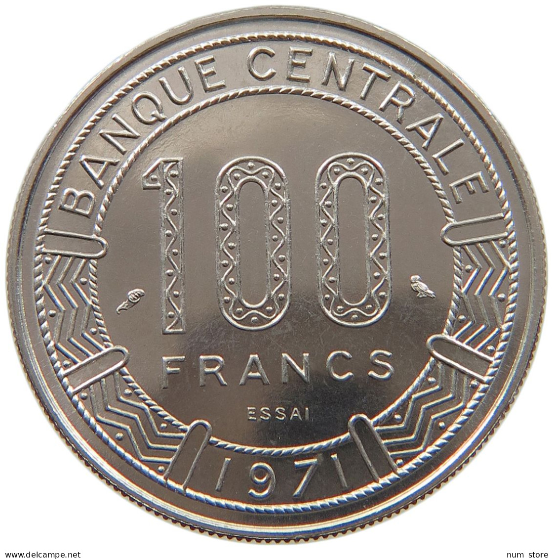 CAMEROON 100 FRANCS 1971 ESSAI  #t084 0069 - Camerun