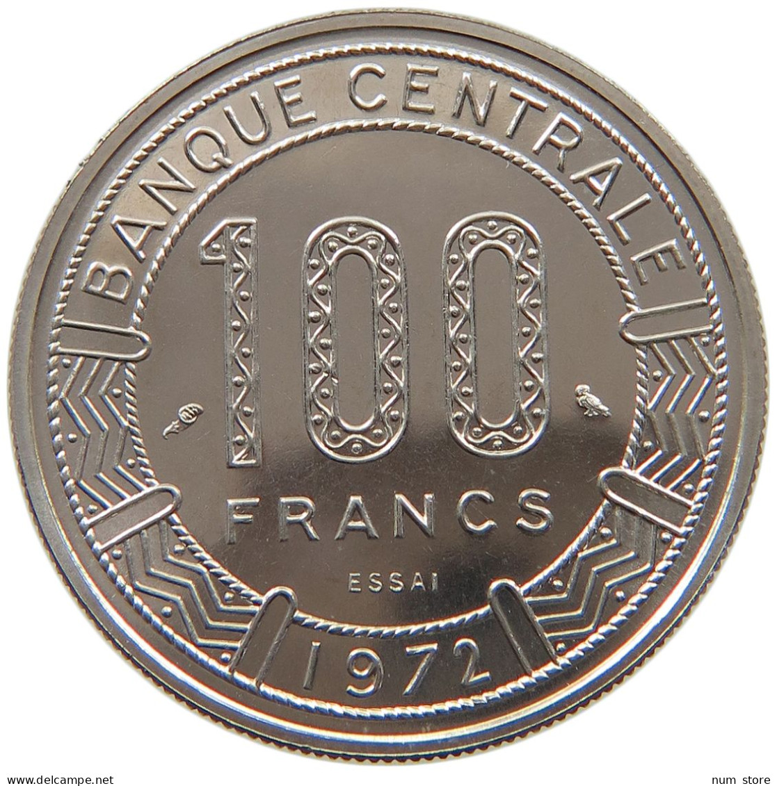 CAMEROON 100 FRANCS 1972 ESSAI  #t084 0065 - Cameroon