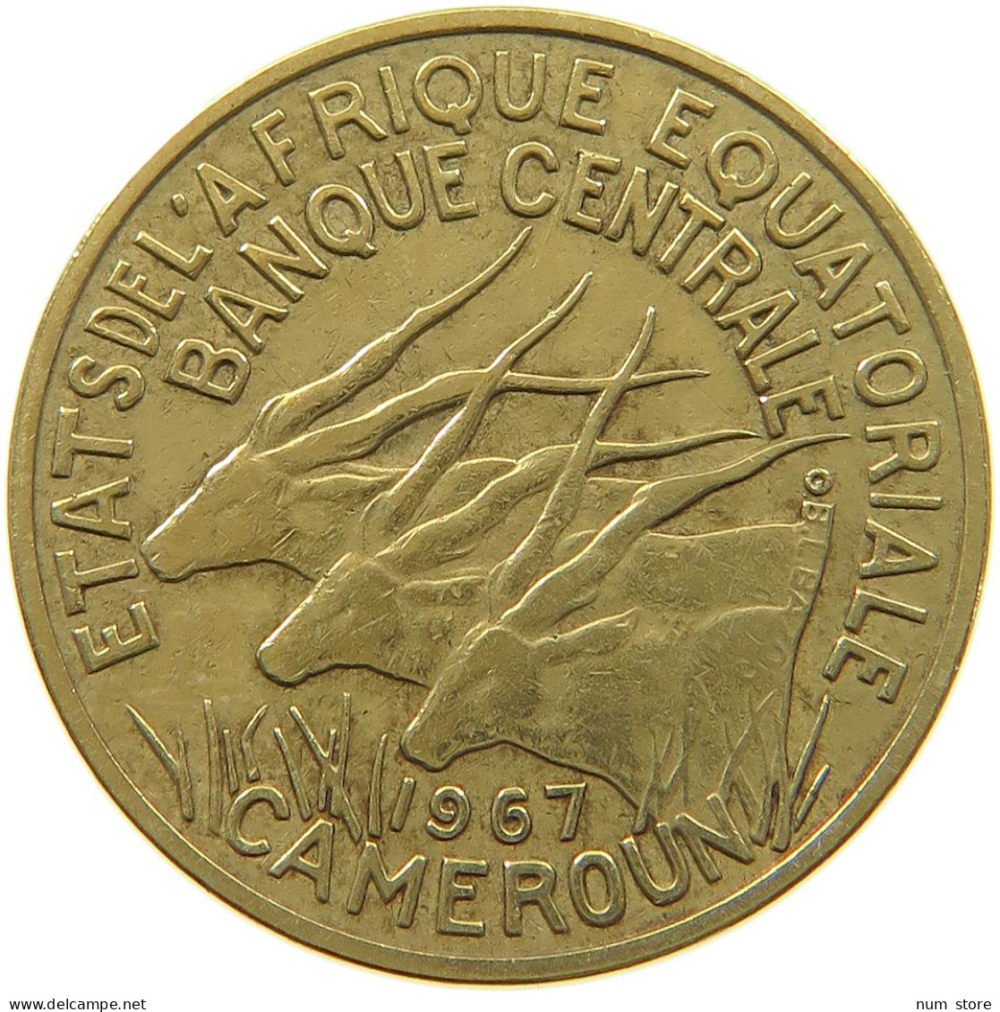 CAMEROON 10 FRANCS 1967  #a047 0161 - Kamerun