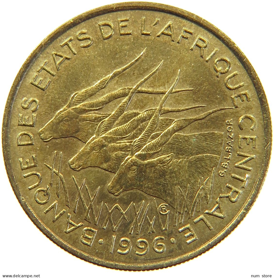 CENTRAL AFRICAN STATES 25 FRANCS 1996  #s022 0203 - República Centroafricana