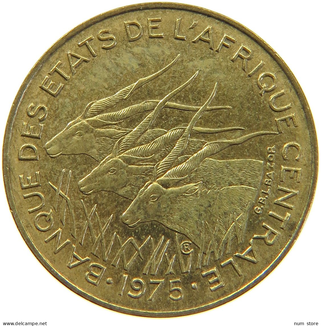 CENTRAL AFRICAN STATES 5 FRANCS 1975  #c016 0161 - República Centroafricana