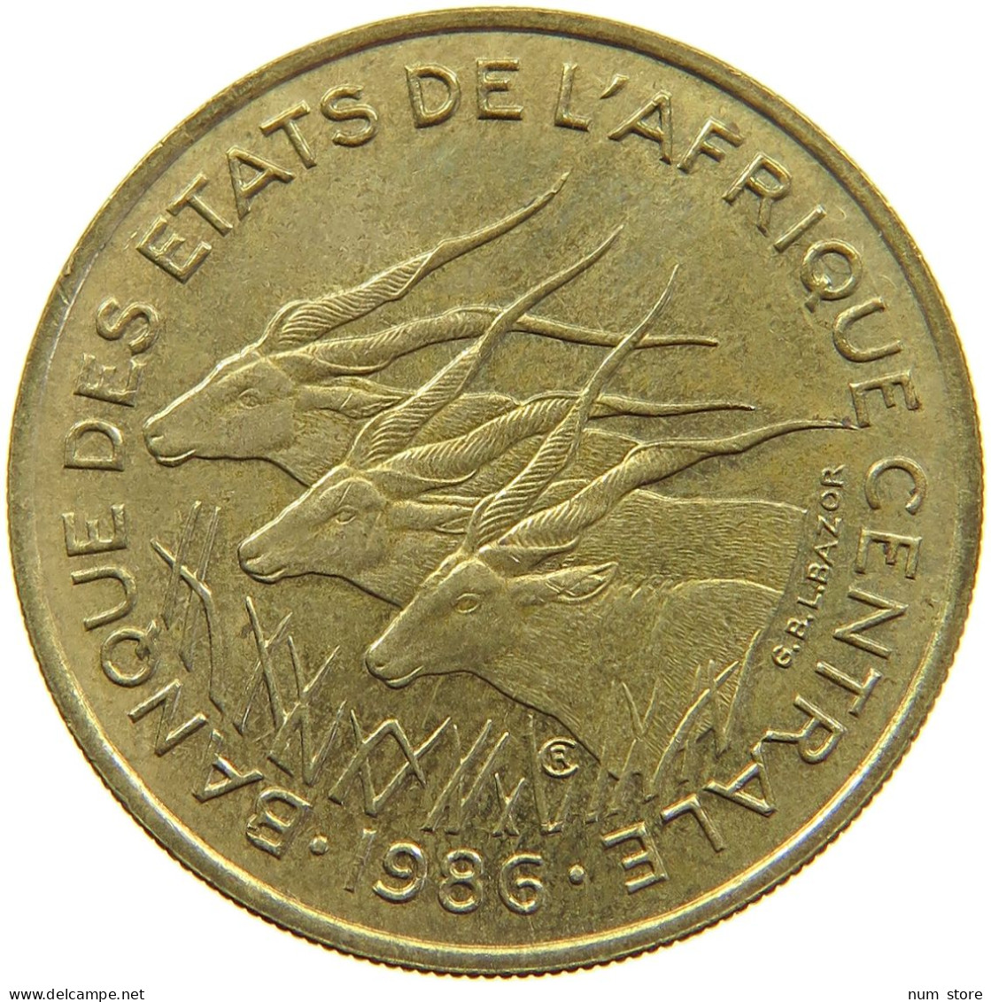 CENTRAL AFRICAN STATES 25 FRANCS 1986  #a093 0733 - República Centroafricana