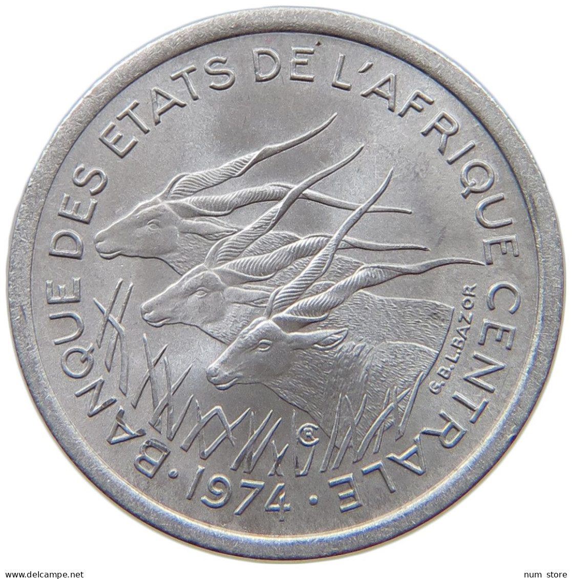 CENTRAL AFRICA FRANC 1974  #s064 0273 - República Centroafricana