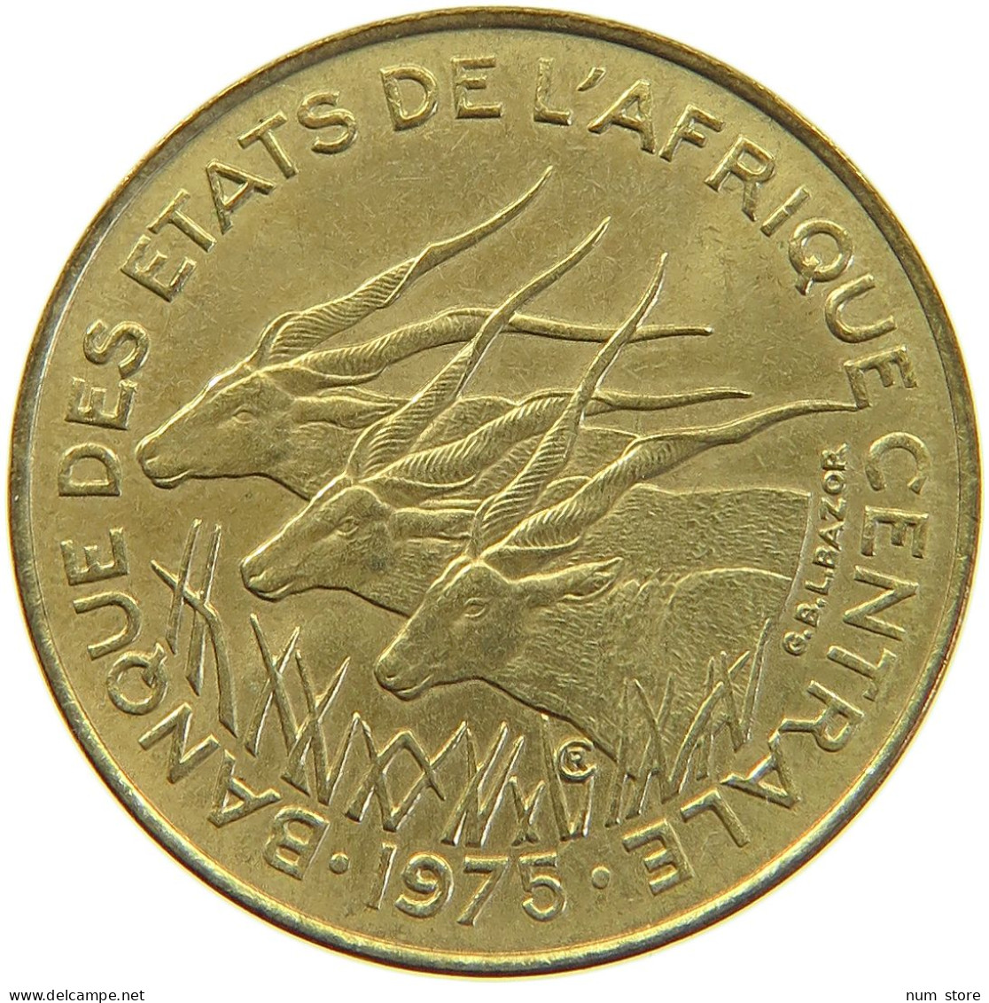 CENTRAL AFRICAN STATES 10 FRANCS 1975  #c016 0107 - Centrafricaine (République)