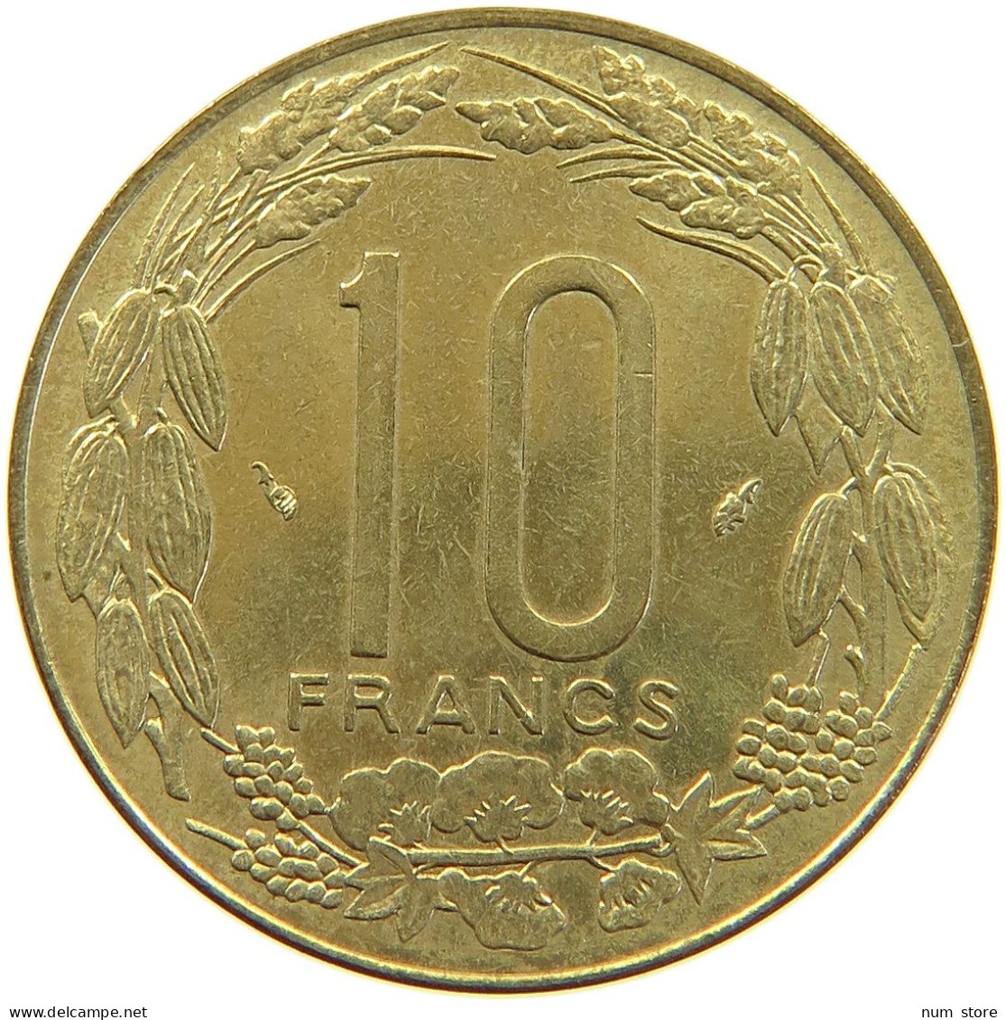 CENTRAL AFRICAN STATES 10 FRANCS 1975  #c016 0107 - República Centroafricana