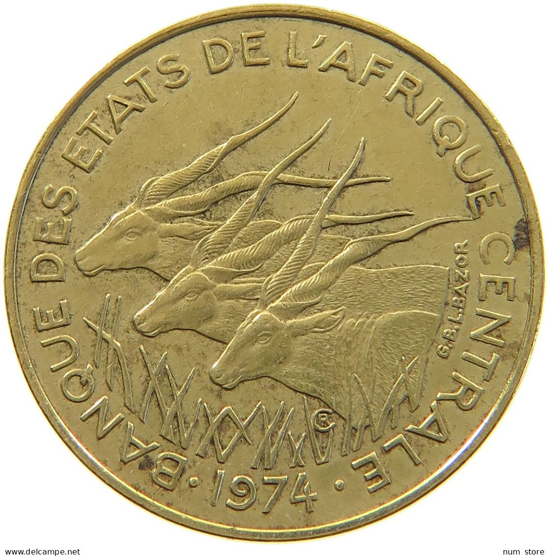 CENTRAL AFRICAN STATES 10 FRANCS 1974  #a050 0397 - Central African Republic