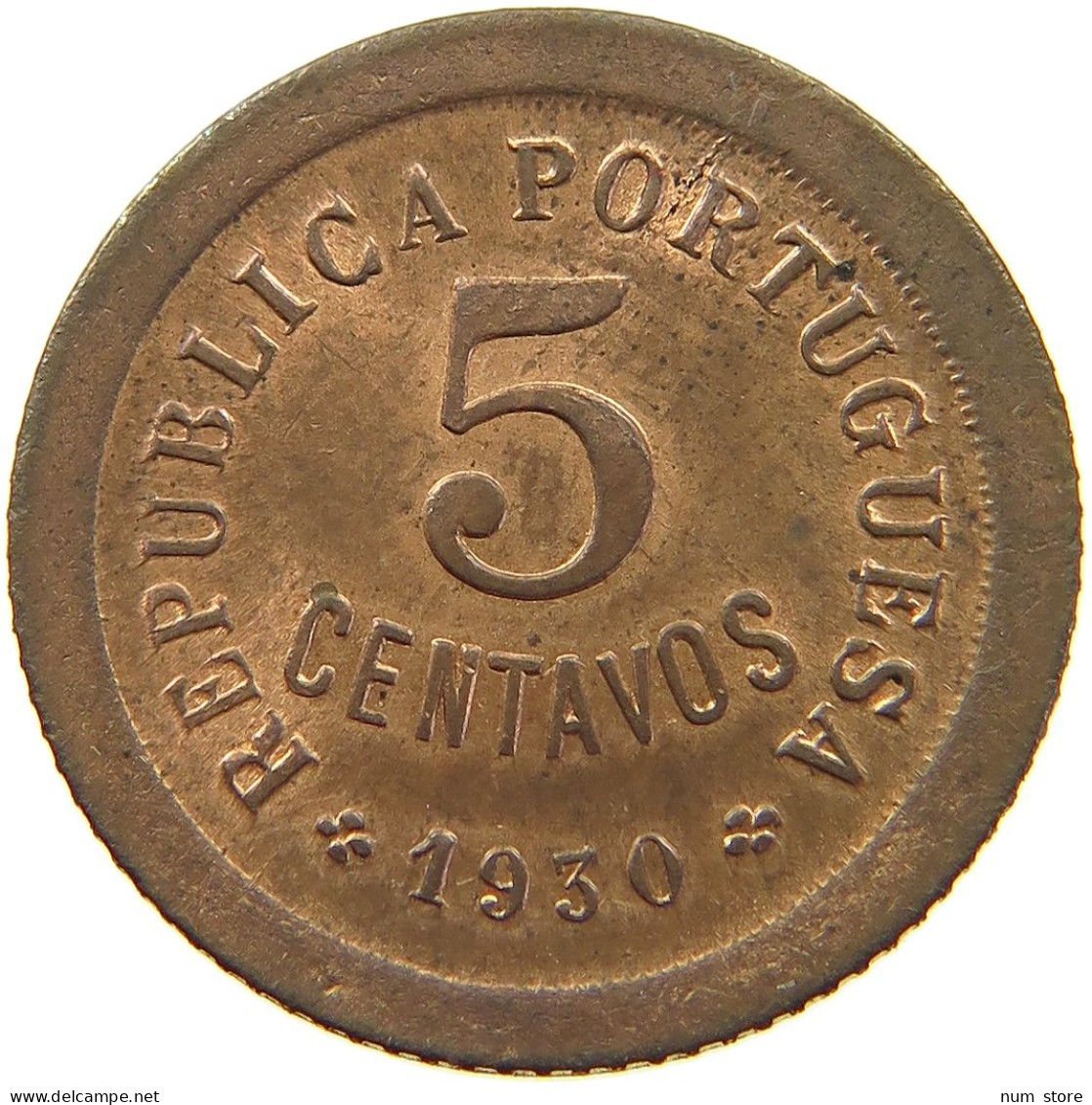 CAPE VERDE 5 CENTAVOS 1930  #t124 0033 - Kaapverdische Eilanden