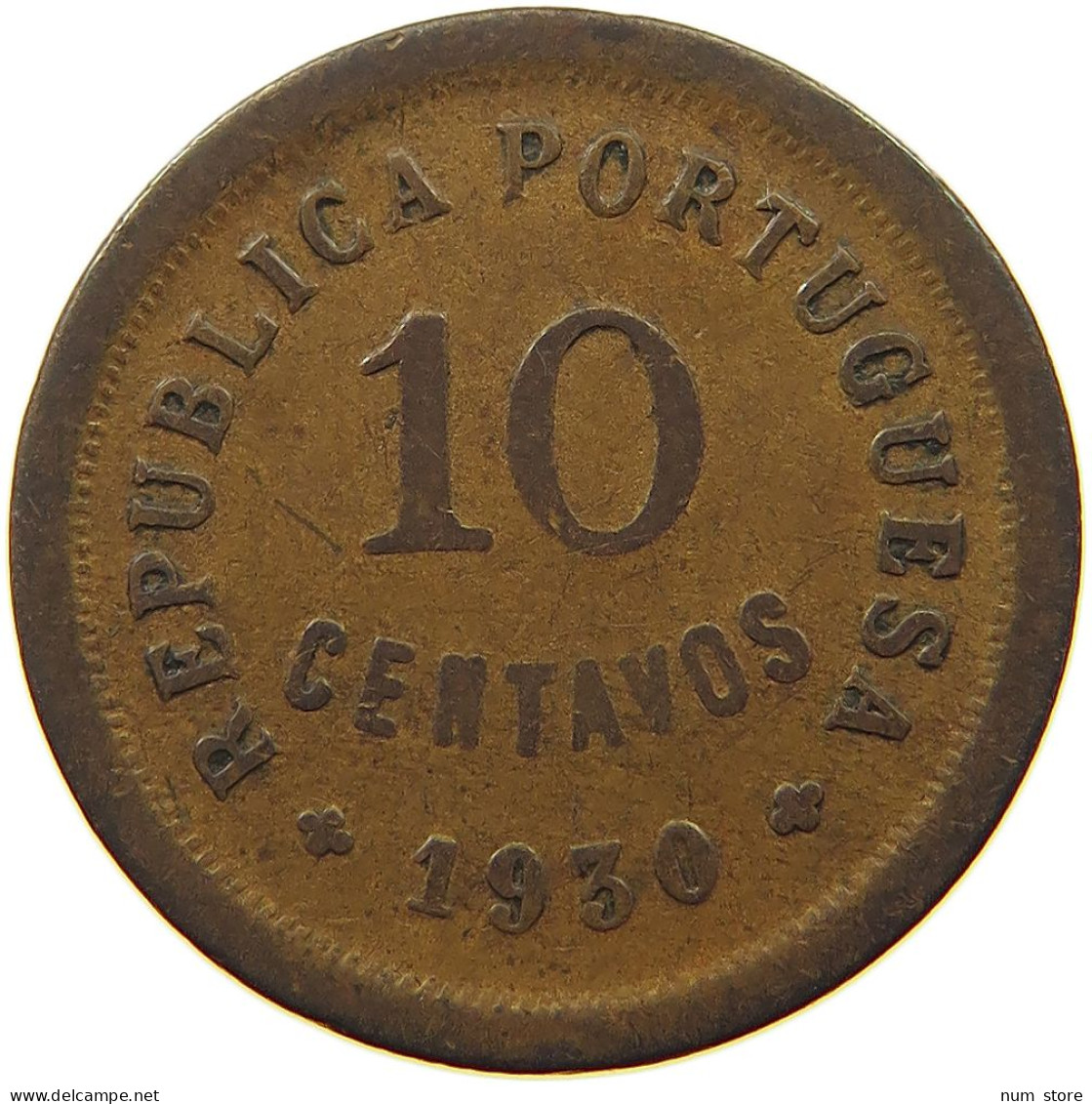 CAPE VERDE 10 CENTAVOS 1930  #s050 0597 - Cabo Verde