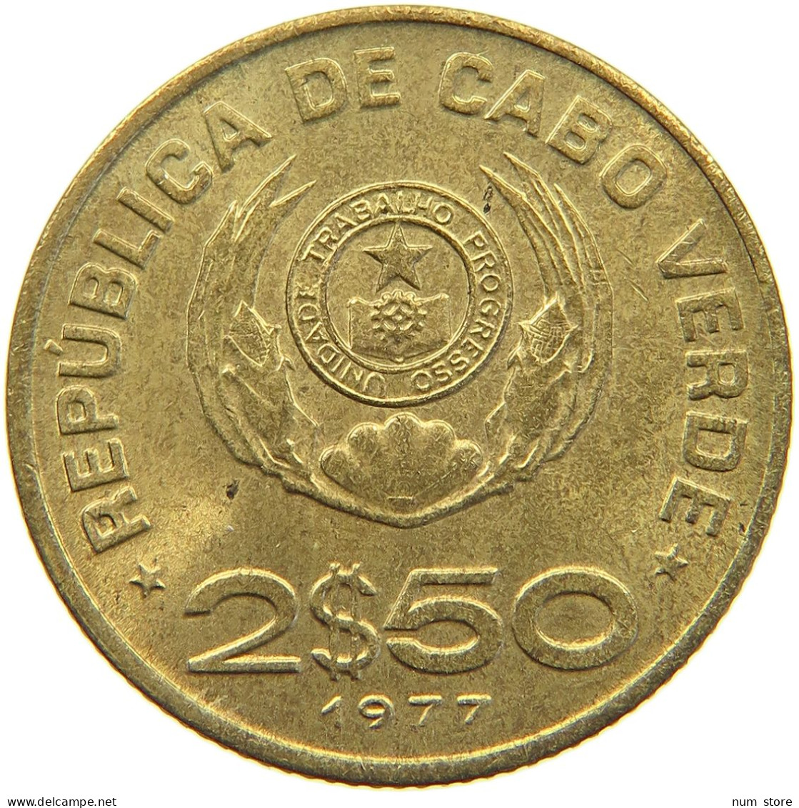 CAPE VERDE 2 1/2 ESCUDOS 1977  #s060 0631 - Cap Vert