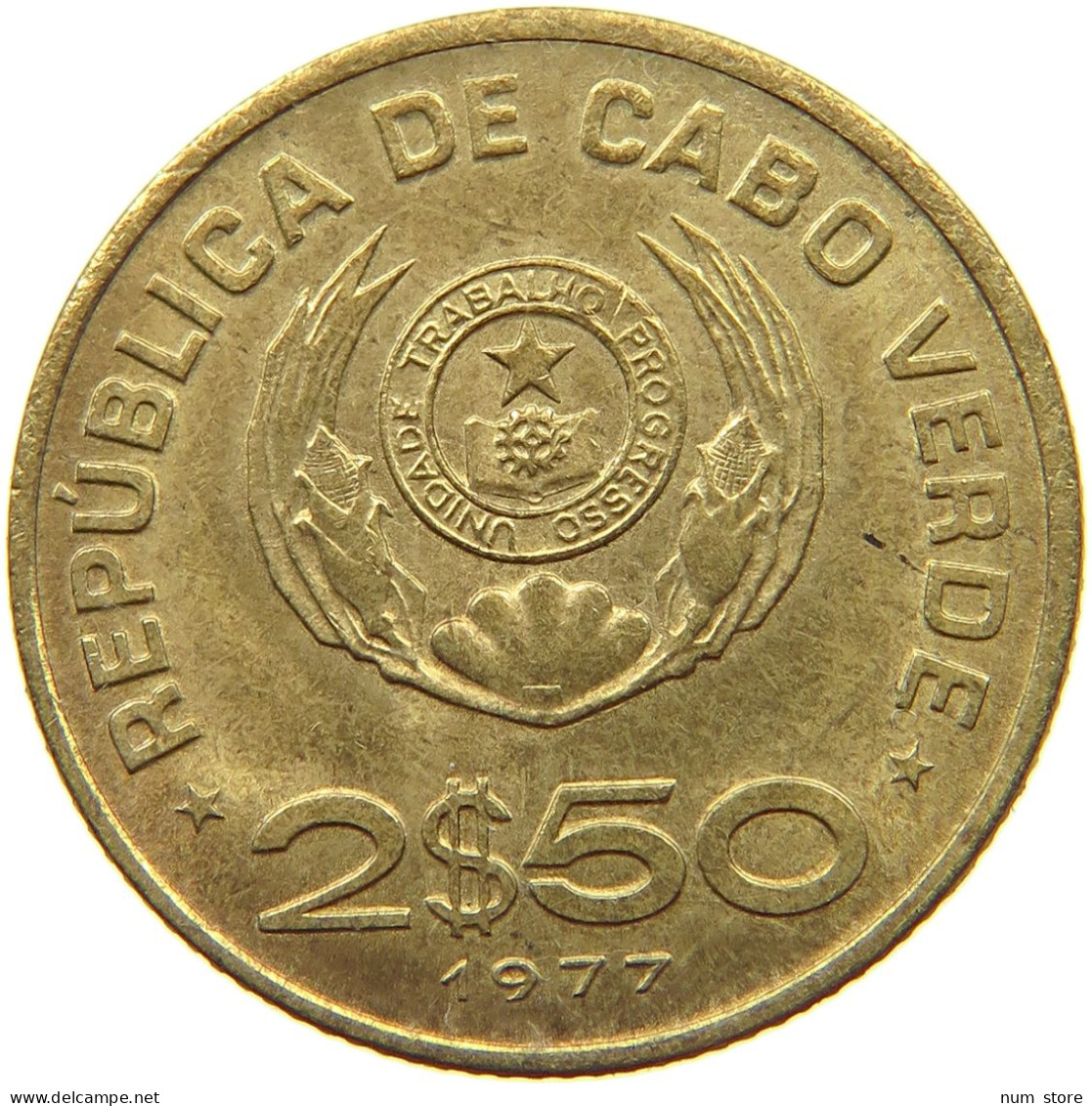 CAPE VERDE 2 1/2 ESCUDOS 1977  #s040 0885 - Cap Vert