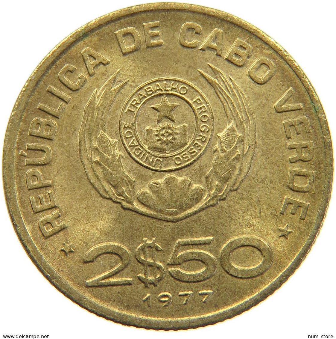 CAPE VERDE 2 1/2 ESCUDOS 1977  #c015 0463 - Kaapverdische Eilanden