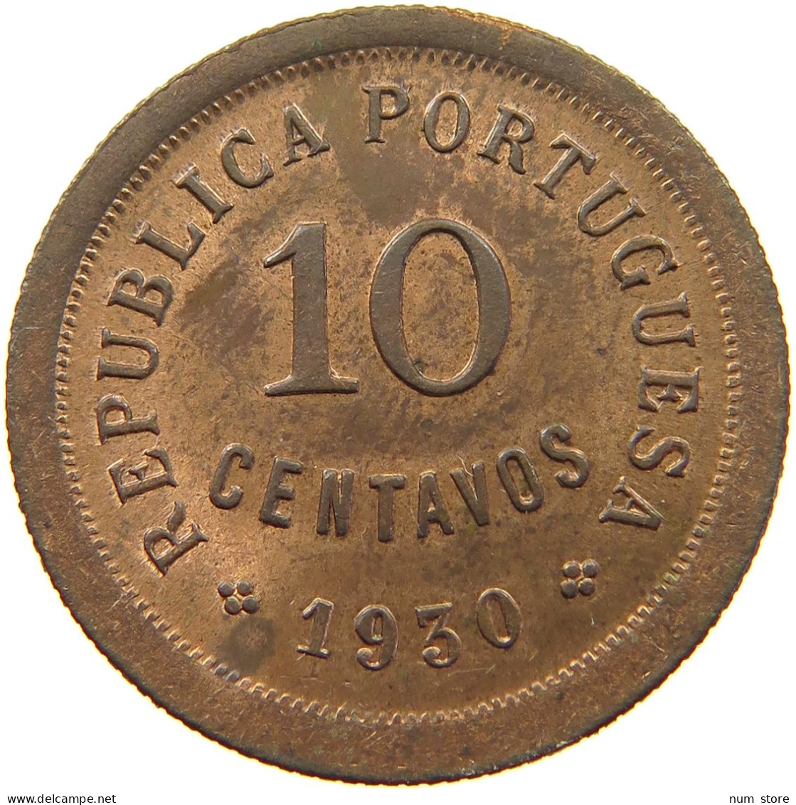 CAPE VERDE 10 CENTAVOS 1930  #t124 0051 - Cap Verde