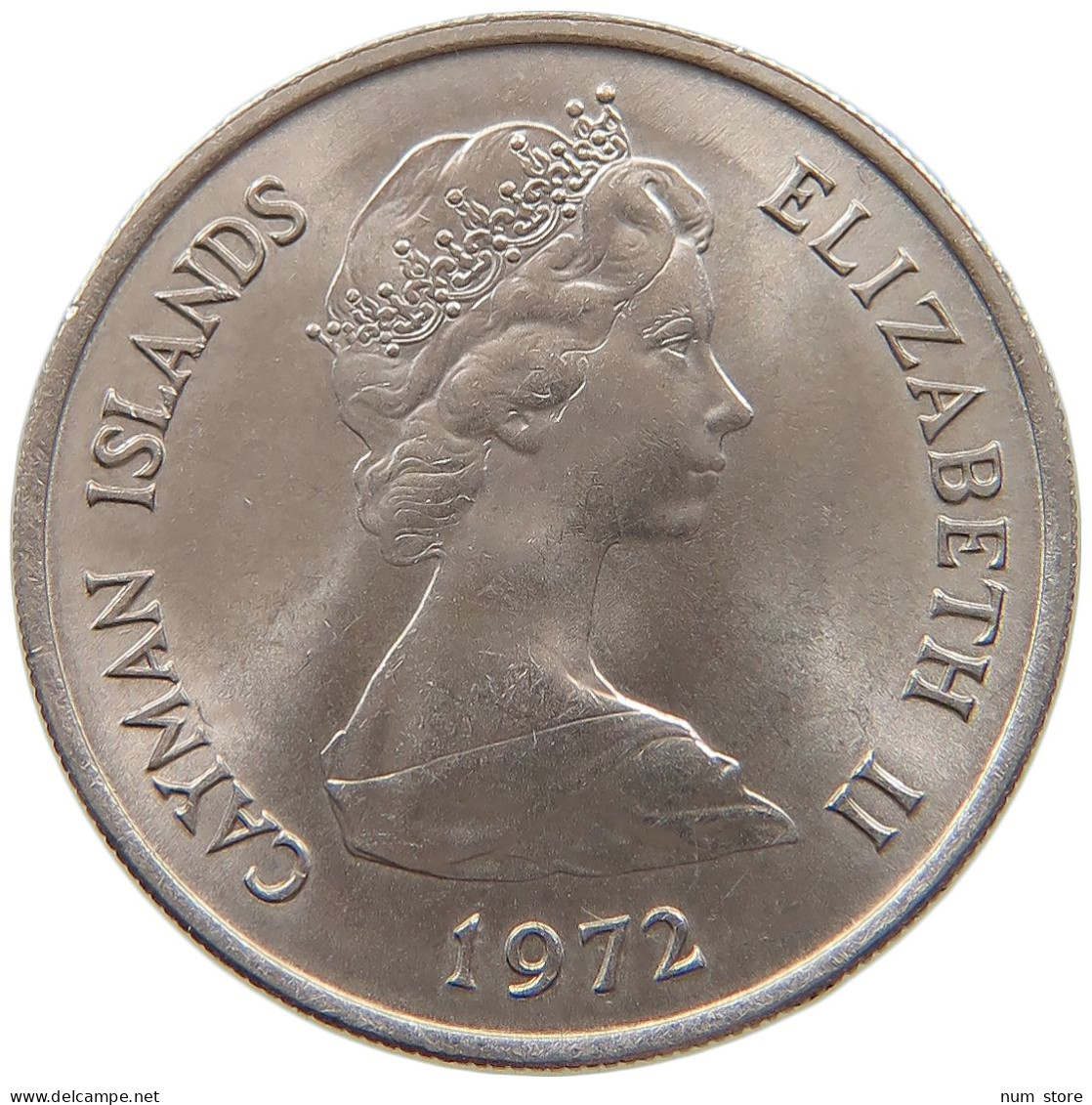 CAYMAN ISLANDS 25 CENTS 1972 Elizabeth II. (1952-2022) #s079 0675 - Cayman Islands