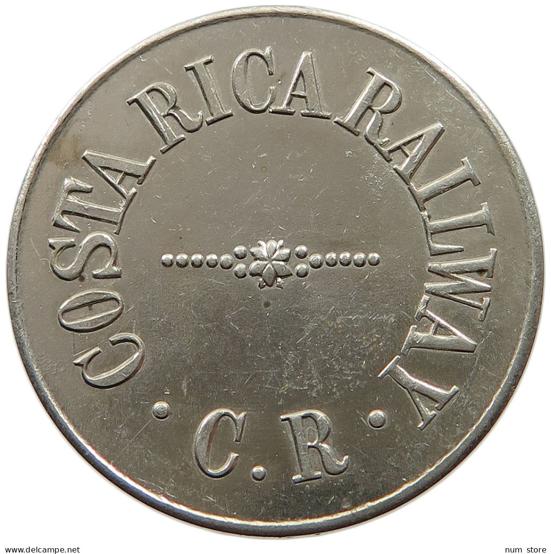 COSTA RICA 50 CENTAVOS  COSTA RICA 50 CENTAVOS RAILWAY TOKEN #t064 0279 - Costa Rica