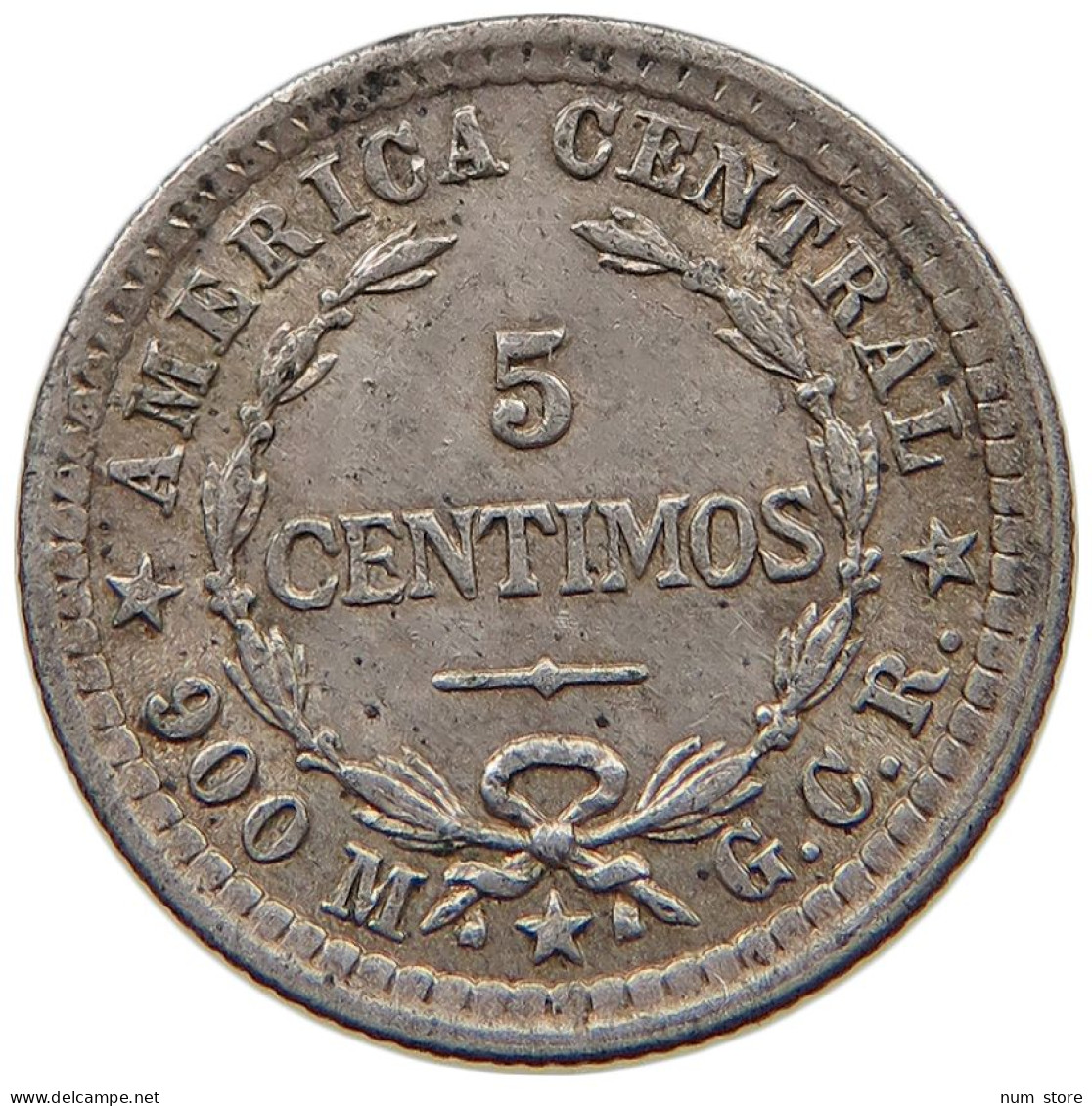 COSTA RICA 5 CENTIMOS 1912  #t135 0085 - Costa Rica