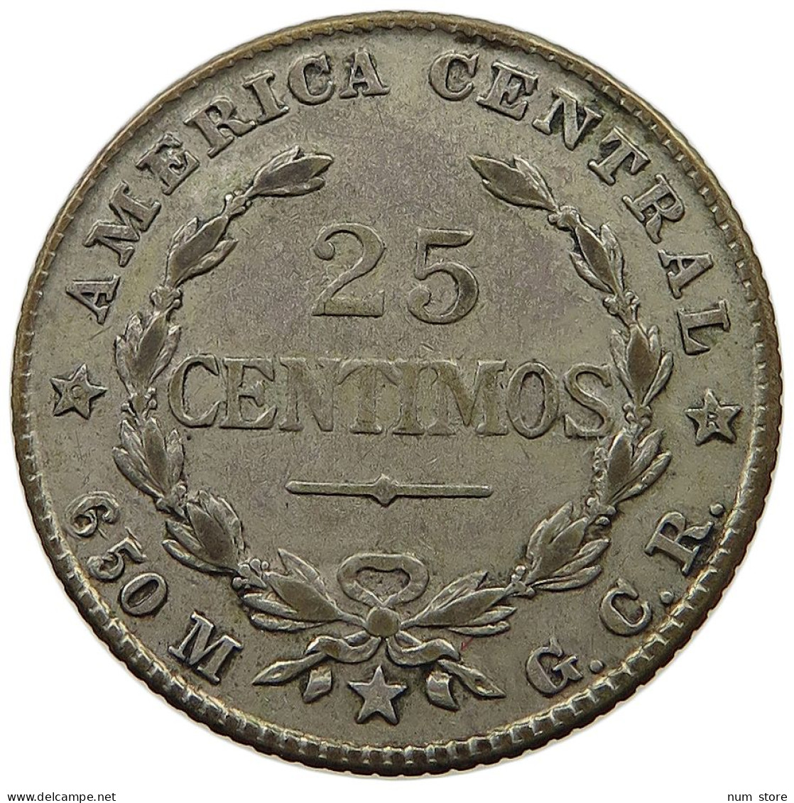 COSTA RICA 25 CENTIMOS 1924  #t064 0293 - Costa Rica