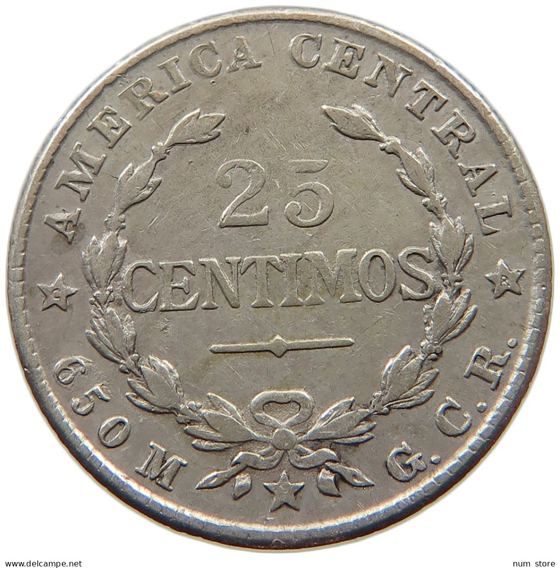 COSTA RICA 25 CENTIMOS 1924  #s035 0189 - Costa Rica
