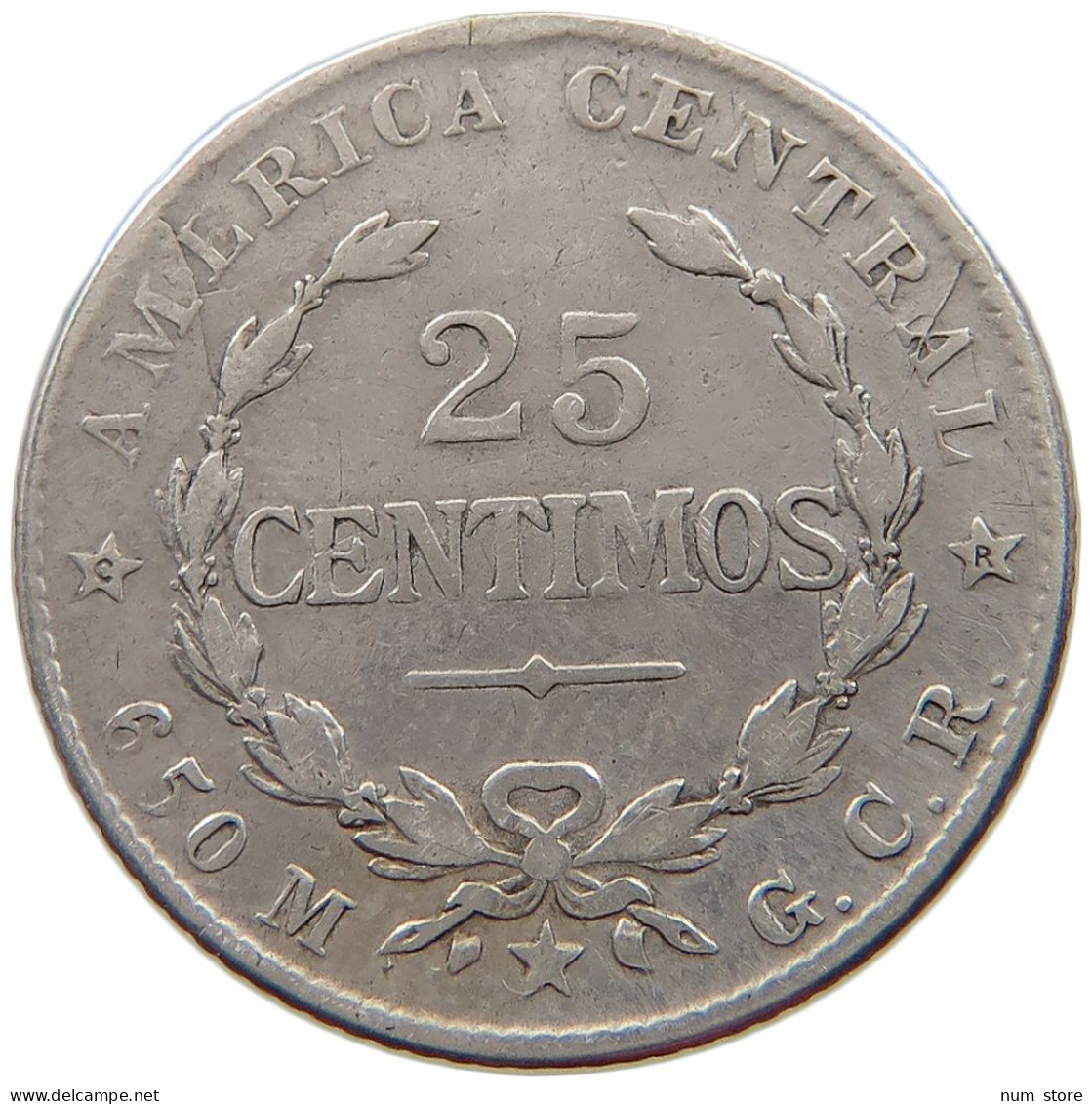 COSTA RICA 25 CENTIMOS 1924  #a003 0403 - Costa Rica