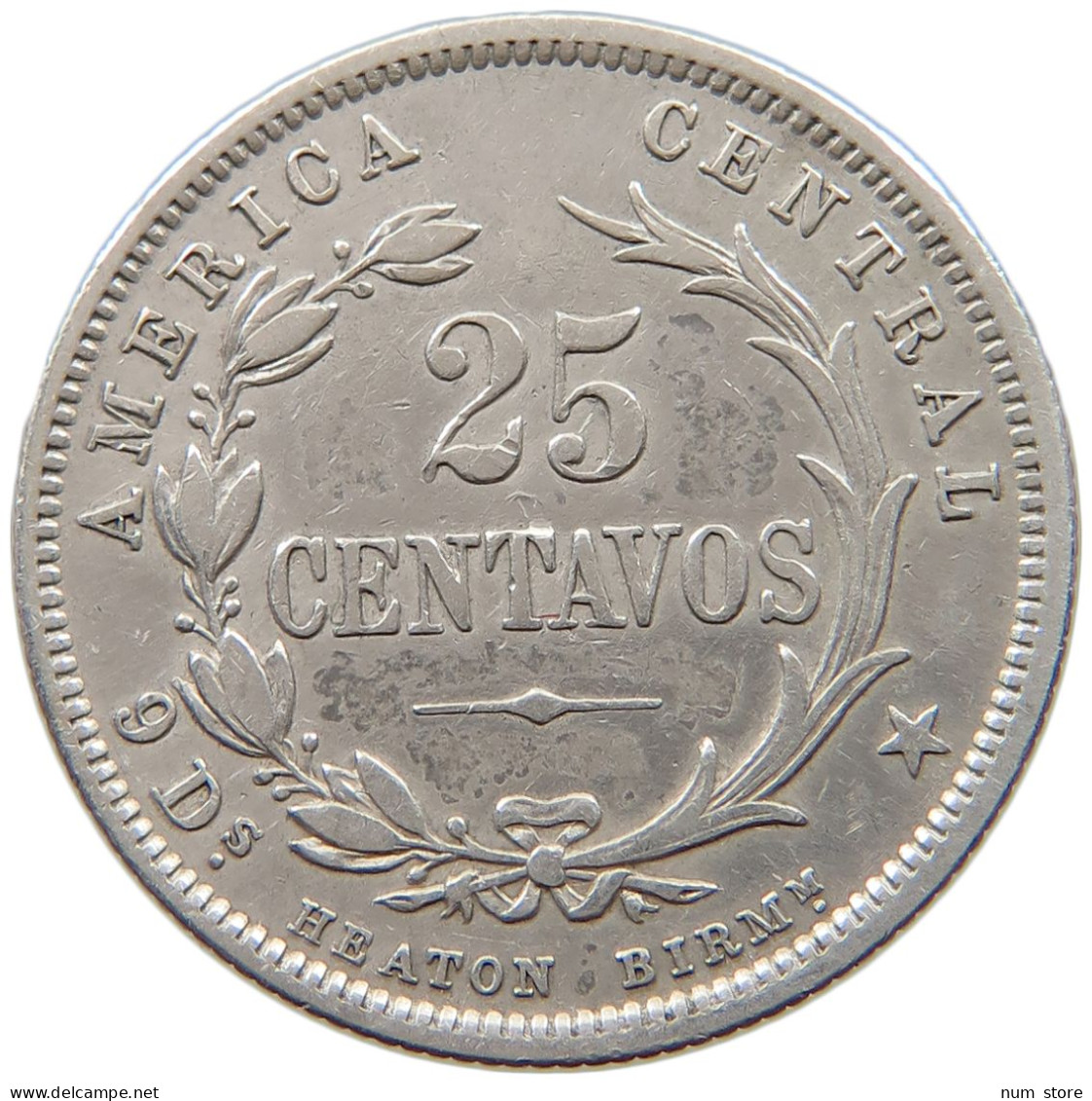 COSTA RICA 25 CENTAVOS 1889  #t122 0179 - Costa Rica