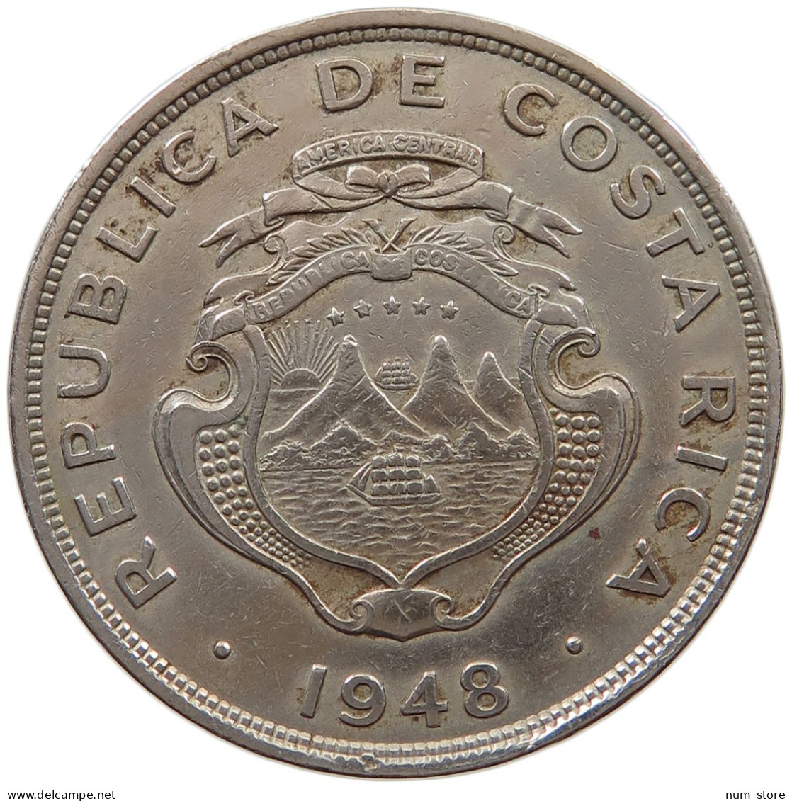 COSTA RICA 2 COLONES 1948  #a060 0569 - Costa Rica