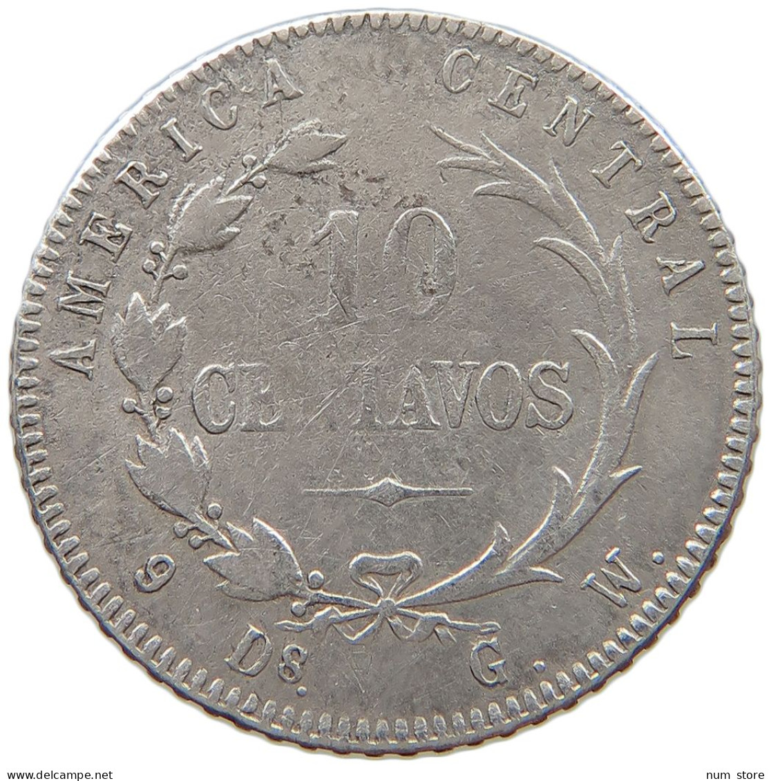 COSTA RICA 10 CENTAVOS 1887  #t133 0255 - Costa Rica