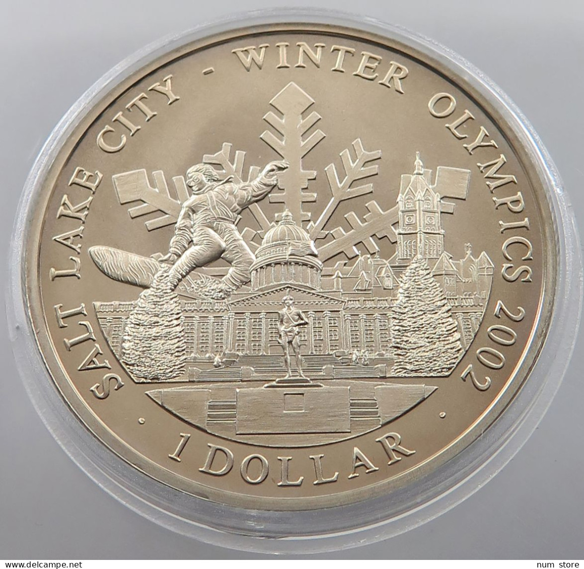 COOK ISLANDS DOLLAR 2001 2001 OLYMPIC GAMES SALT LAKE CITY 2002 #sm07 0891 - Cook