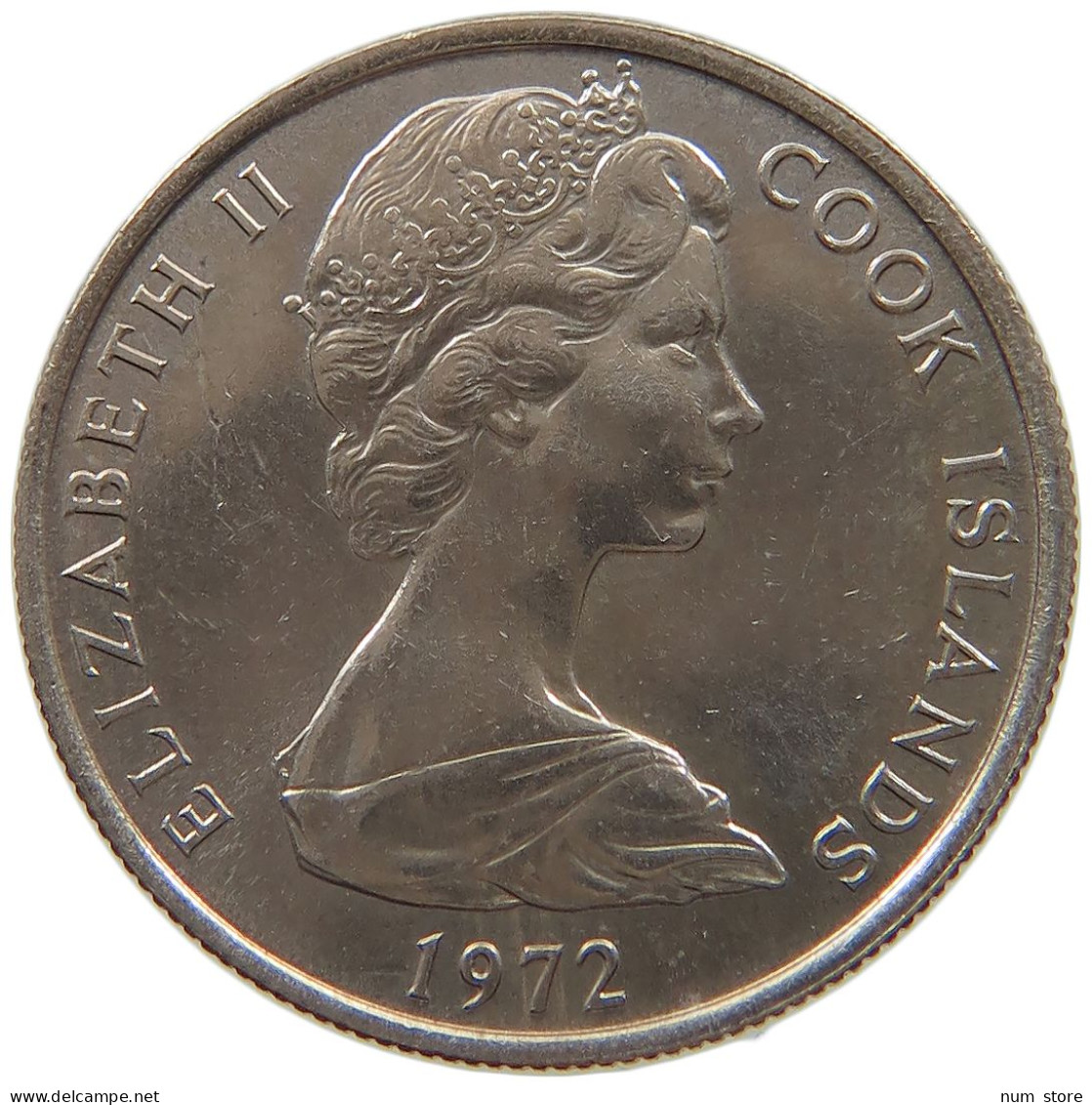 COOK ISLANDS 5 CENTS 1972 Elizabeth II. (1952-2022) #s079 0607 - Cook