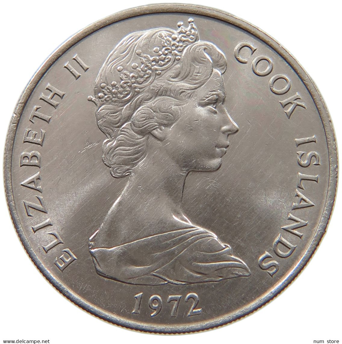 COOK ISLANDS 20 CENTS 1972 Elizabeth II. (1952-2022) #a053 0875 - Cook