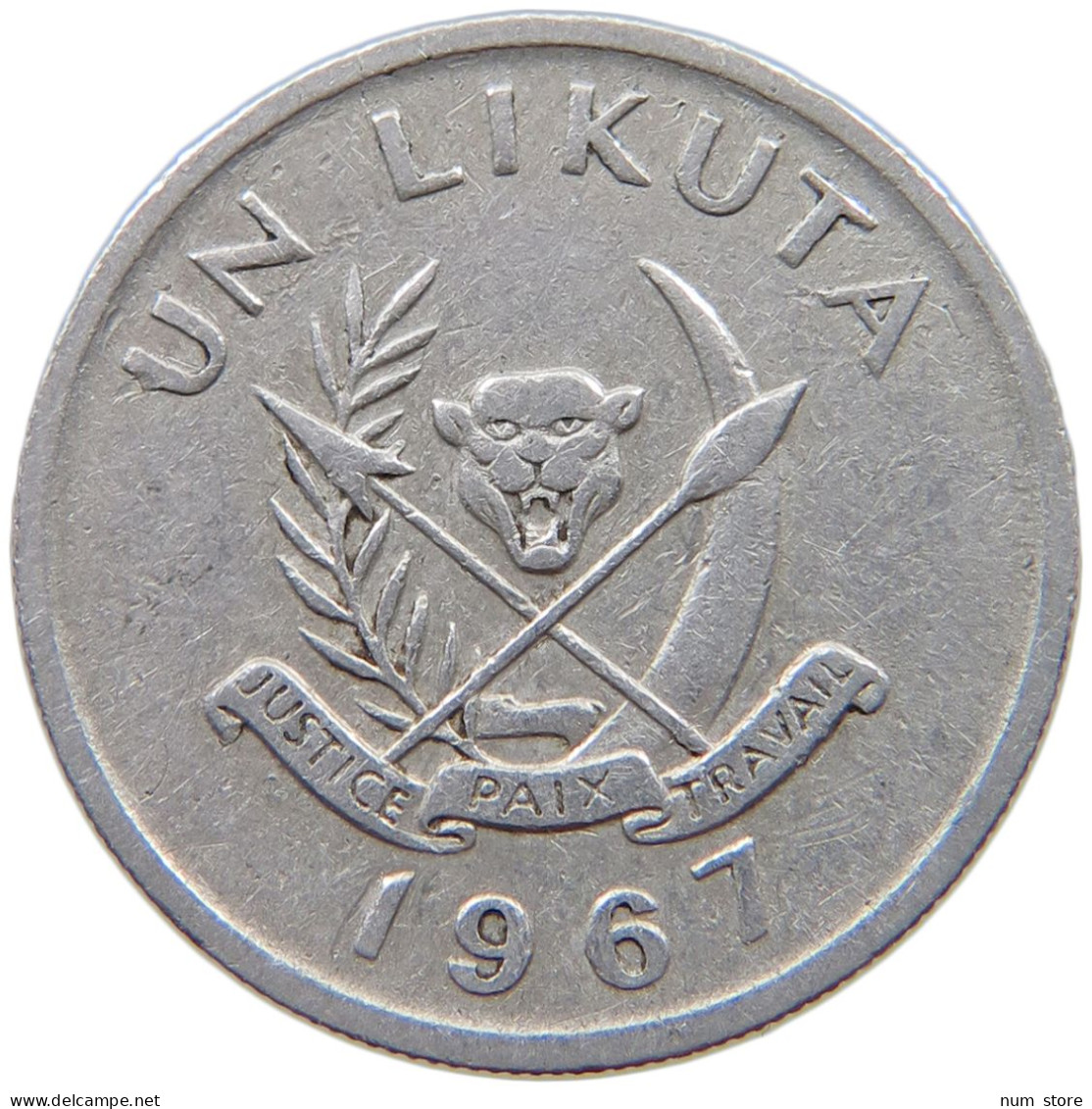 CONGO LIKUTA 1967  #a076 0473 - Congo (Democratische Republiek 1964-70)