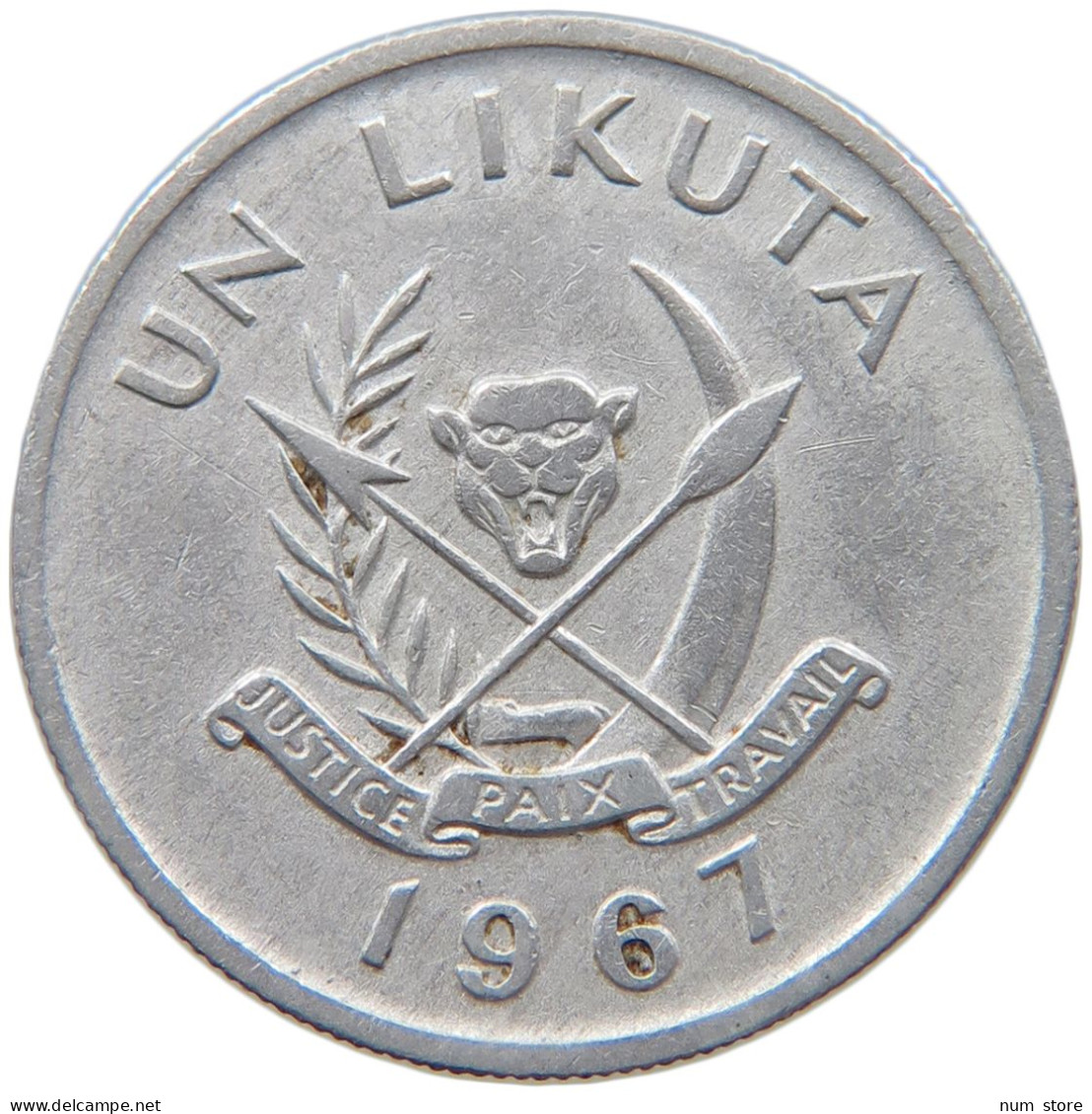 CONGO LIKUTA 1967  #s029 0101 - Congo (República Democrática 1964-70)