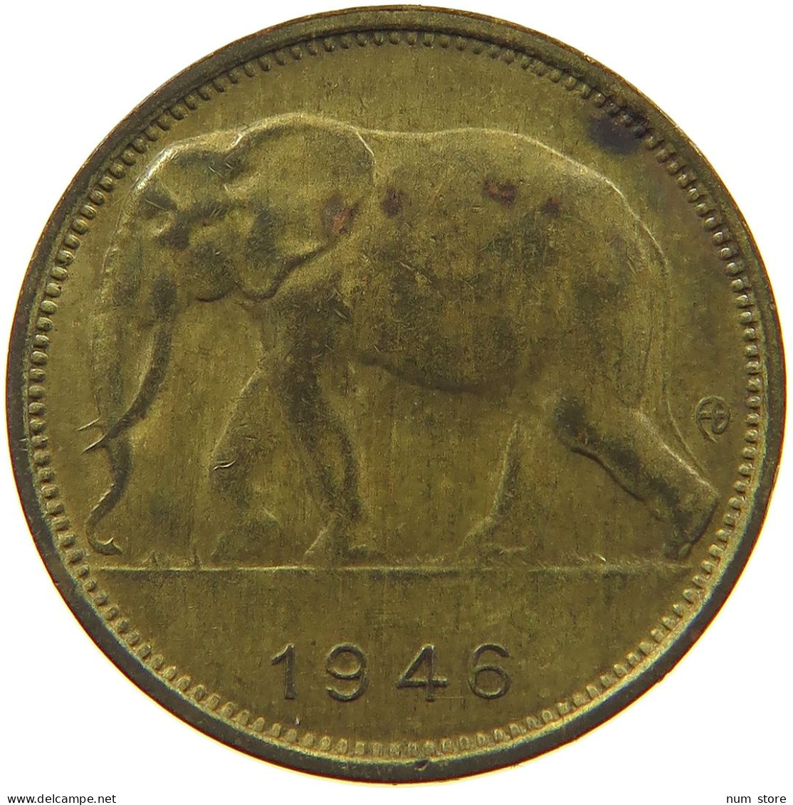 CONGO BELGIAN FRANC 1946  #a069 0845 - 1945-1951: Reggenza