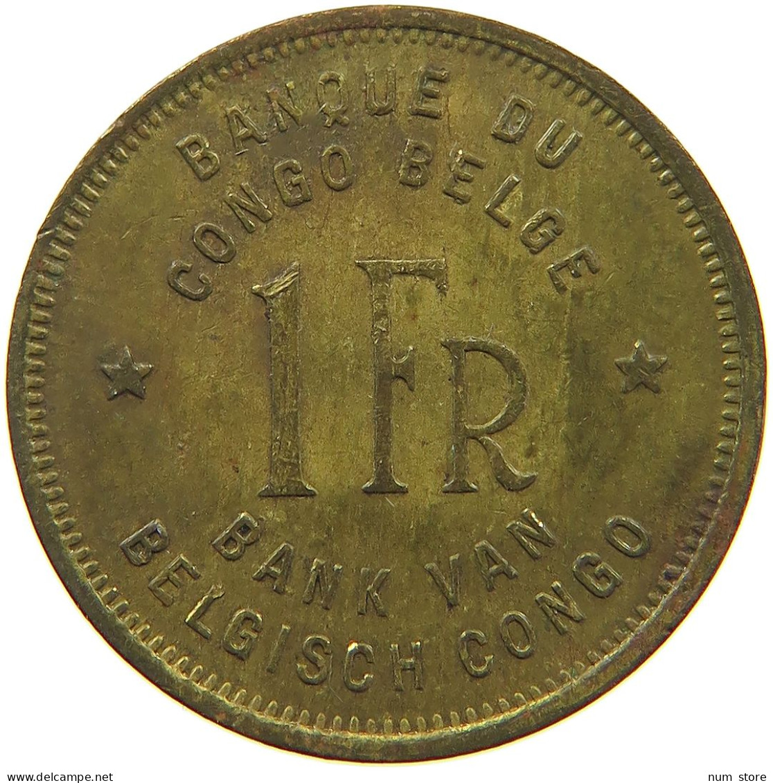 CONGO BELGIAN FRANC 1946  #a069 0845 - 1945-1951: Regencia