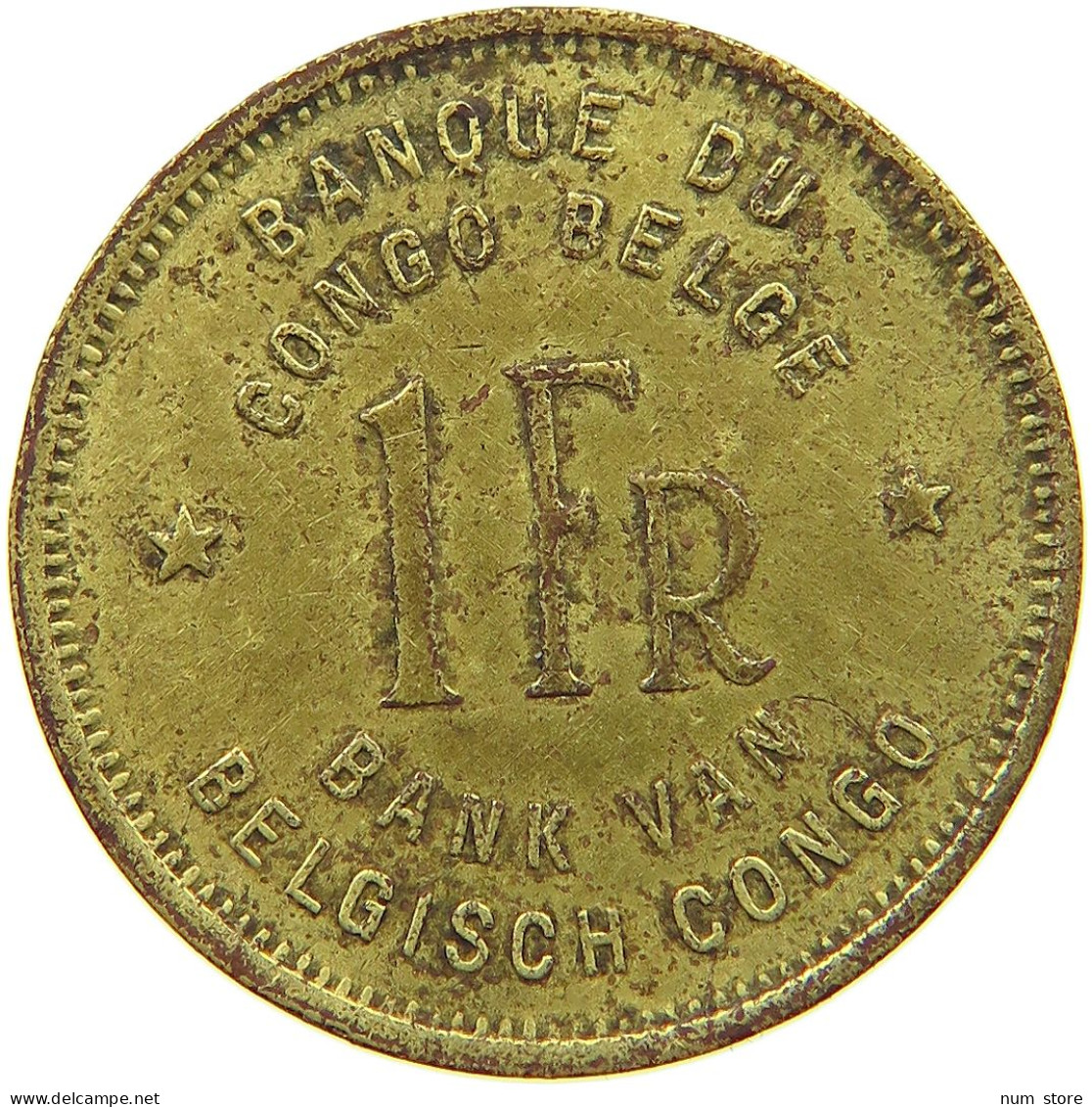 CONGO BELGIAN FRANC 1944  #s080 0403 - 1934-1945: Leopoldo III
