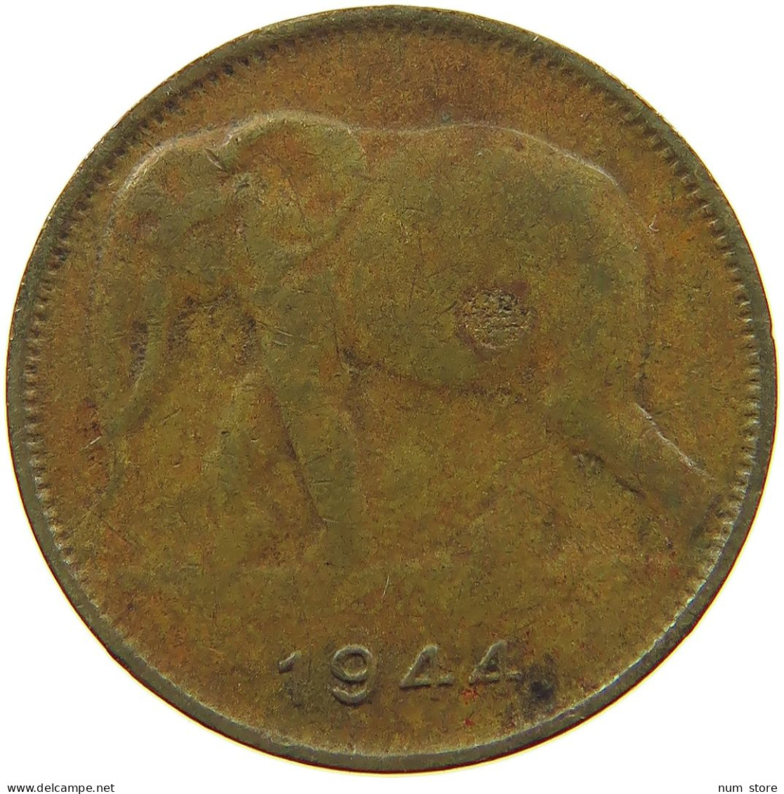 CONGO BELGIAN FRANC 1944  #s078 0037 - 1934-1945: Leopold III